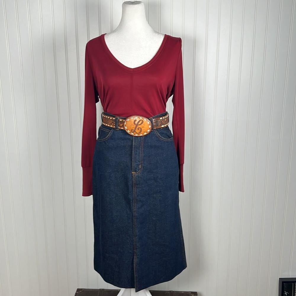 Vintage a-line jean skirt
